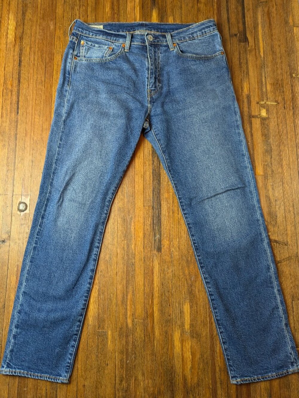 Levi’s 502 Premium Selvedge Jeans Men’s 34x32 Blue Denim Taper Fit NWOT
